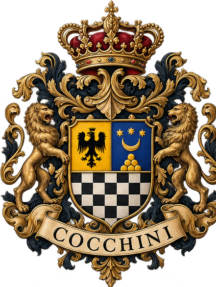 The full Cocchini coat of arms