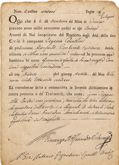 Atto di Stato Civile, 1811